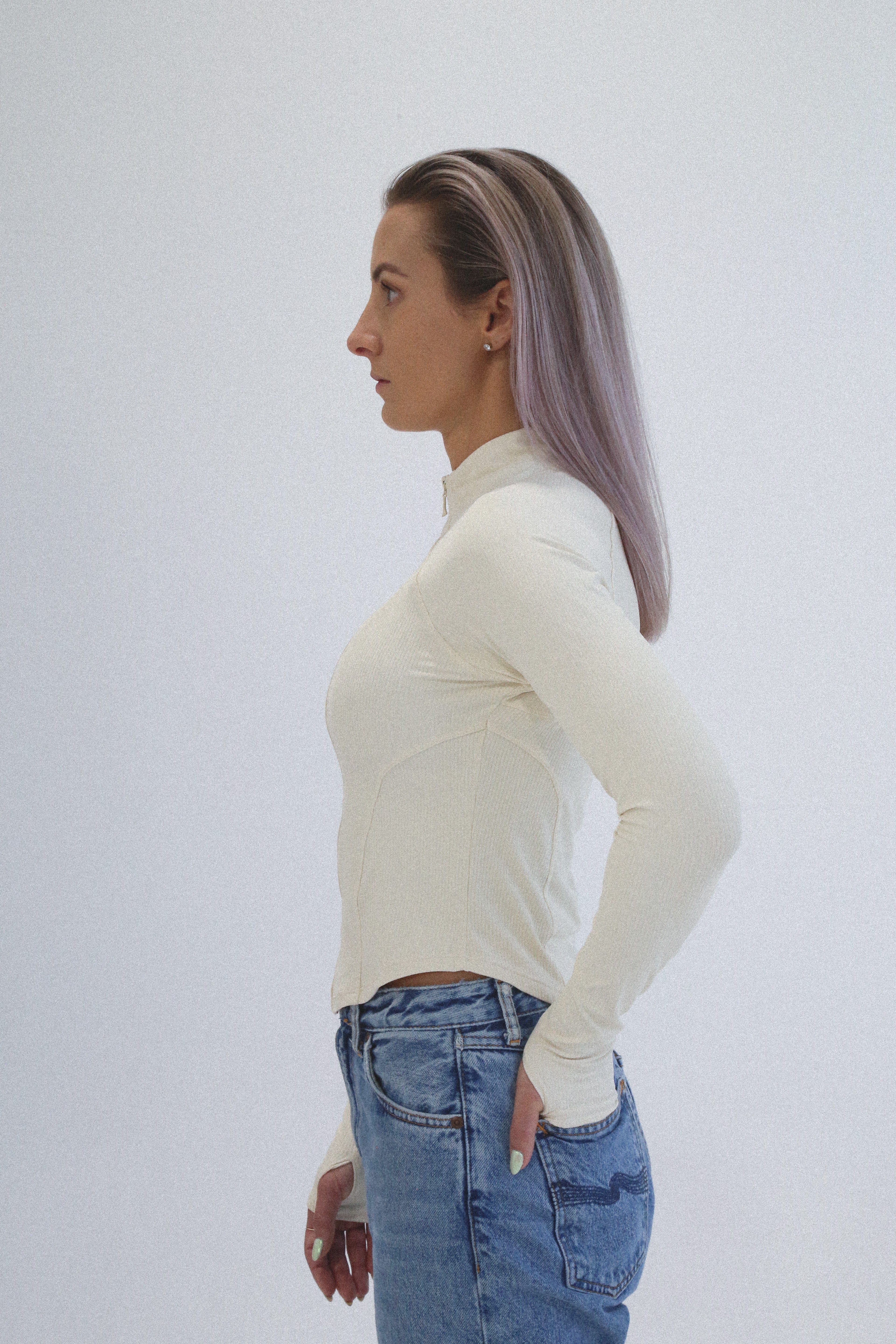 ALIGNED LONG SLEEVE ZIP – AMBER KROME