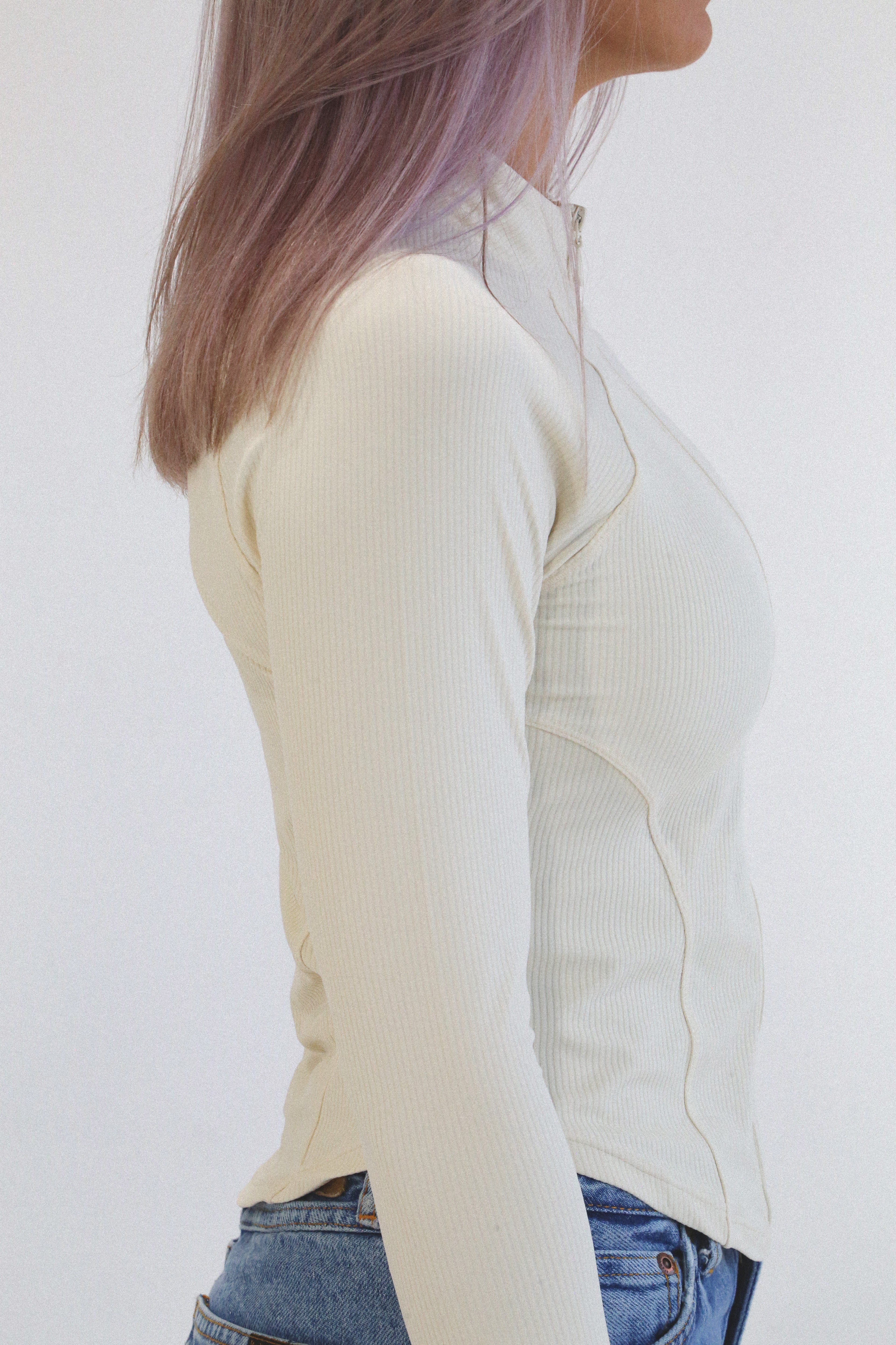 ALIGNED LONG SLEEVE ZIP – AMBER KROME