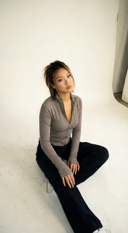 ALIGNED LONG SLEEVE ZIP